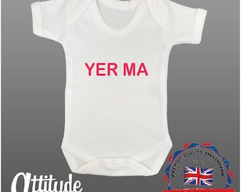 Scouse-Liverpool Baby Grows-Printed-Yer Ma-Baby Grow-Funny Printed Baby Grows-Xmas Baby Gift-Baby Clothes-Baby Christmas Gift