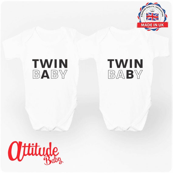 Verbazing Pracht uitlijning Twin Baby kleding-Baby groeit Twin vesten-Twin A &Twin - Etsy Nederland