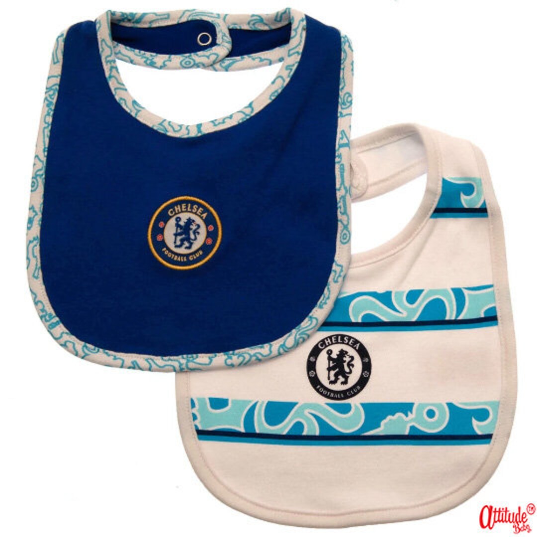 Chelsea Baby Bibs2 in A Packofficialone Sizefootball Baby Etsy