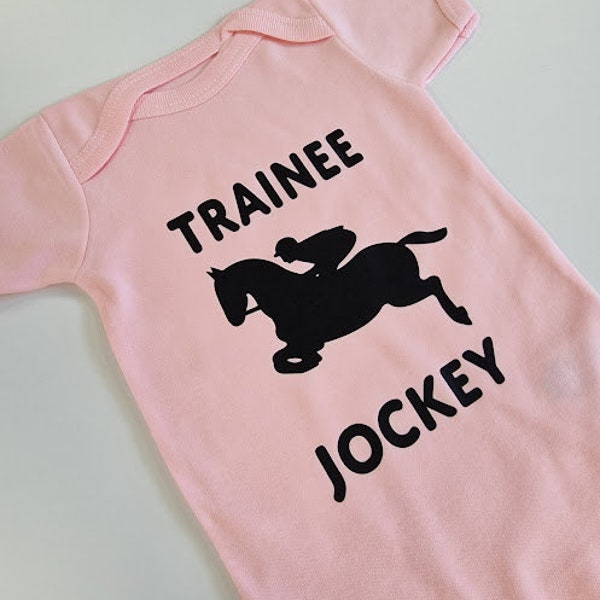 Drôle de bébé qui grandit-imprimé-stagiaire-jockey bébé grandit-profession bébé grandit-prématuré vêtements pour bébés-nouveau-né