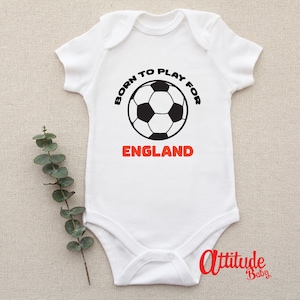 Born to play for England-Football Printed Baby Grow-BTP01