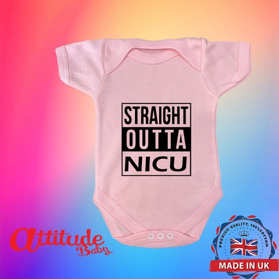 Premature Baby Grow Straight Outta NICU Premature Baby Clothes Newborn Baby Preemie Baby Clothing