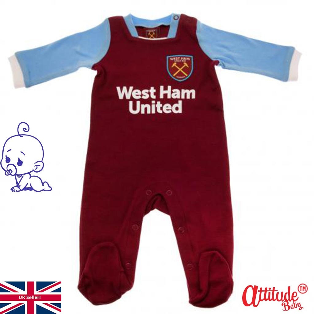 caravan streep dilemma West Ham Baby Kit-sleepsuits-kids-official West Ham FC - Etsy