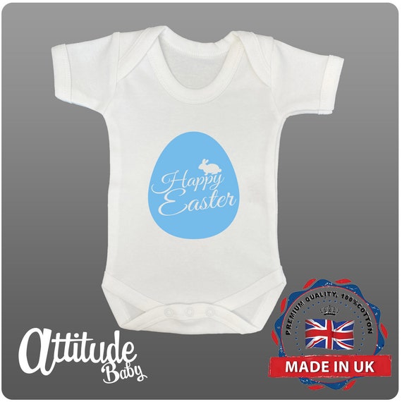 Easter Baby Grows printed happy Easter Blue Egg premature 2 Years