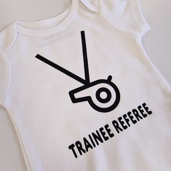 Lustiger Babystrampler-Gedruckt-Trainee-Schiedsrichter-Kids-Schiedsrichter-Lustiges Baby wächst-100 % Baumwolle Babykleidung-Top Qualität-ref01