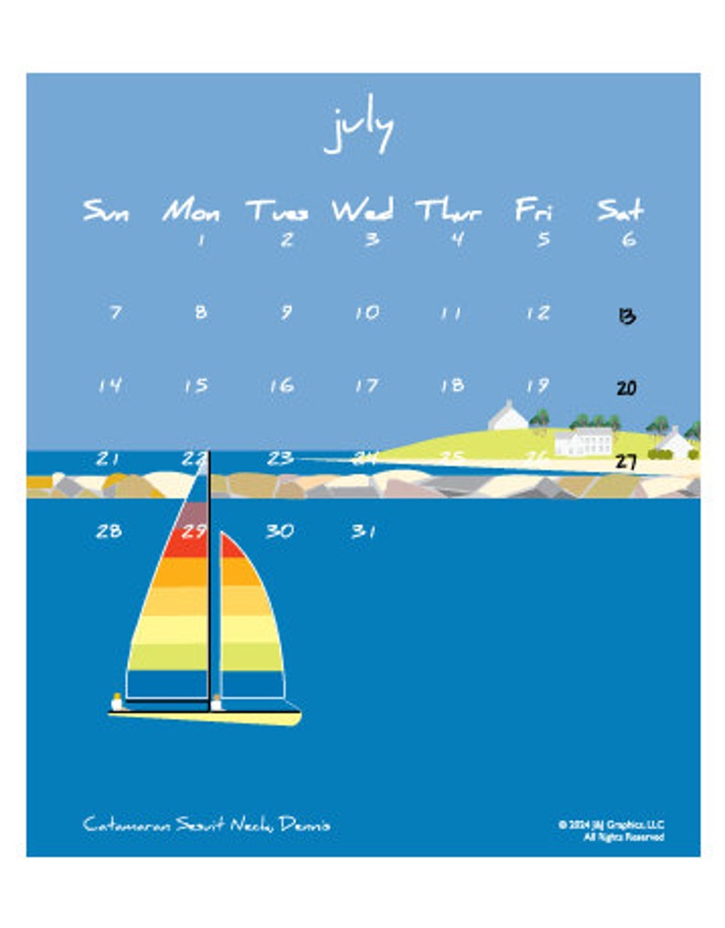 2024 Cape Cod Wall Calendar Etsy