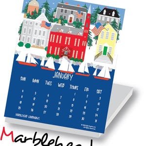 Calendrier 2026 avec boîtier à bijoux Marblehead