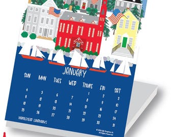 Calendrier 2026 avec boîtier à bijoux Marblehead