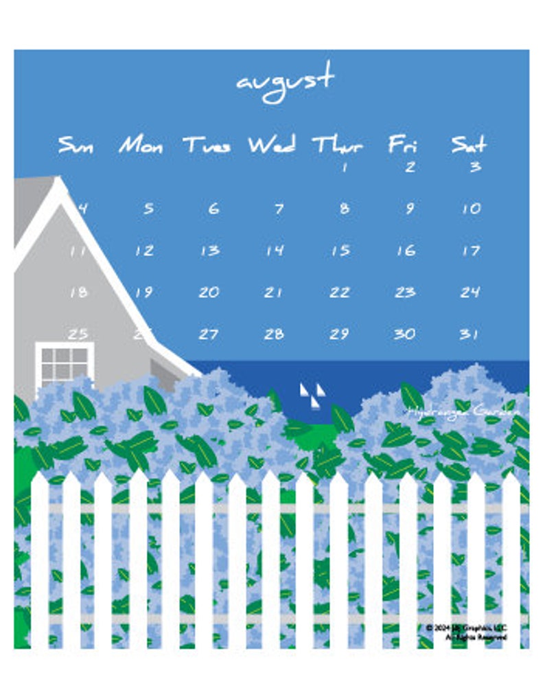 2024 Nantucket Poster Calendar Etsy