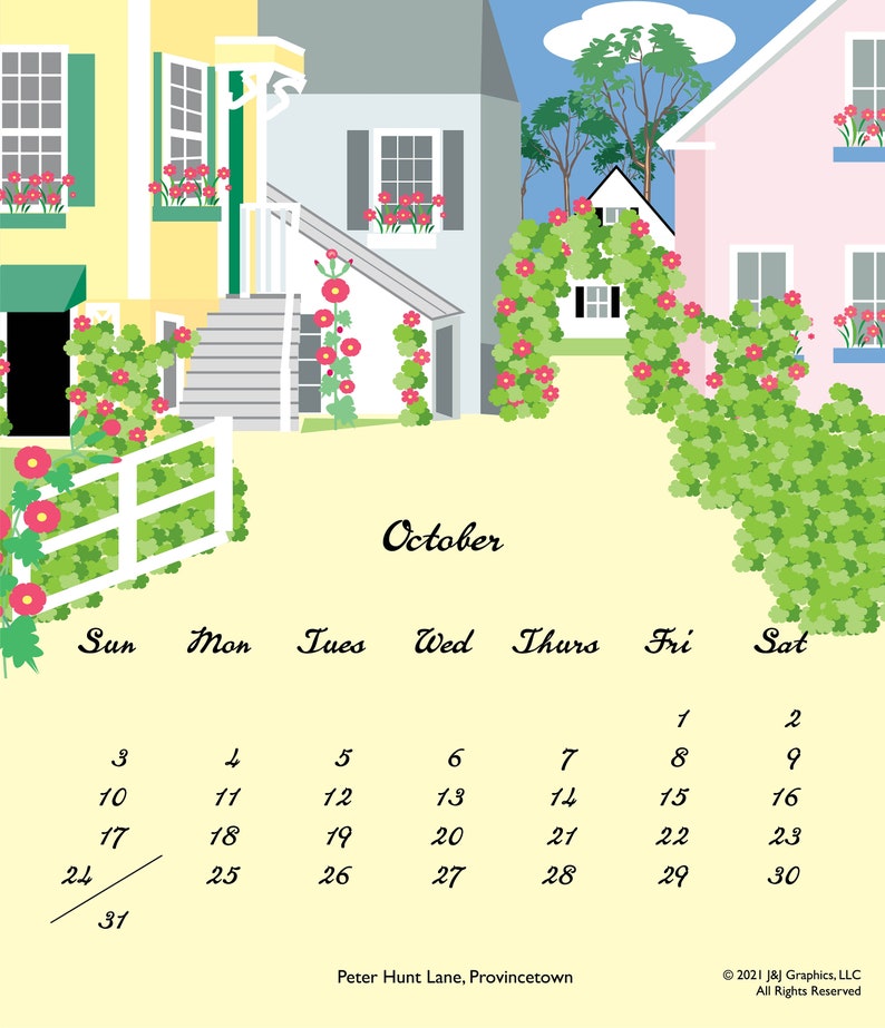 2021 Cape Cod Wall Calendar Etsy