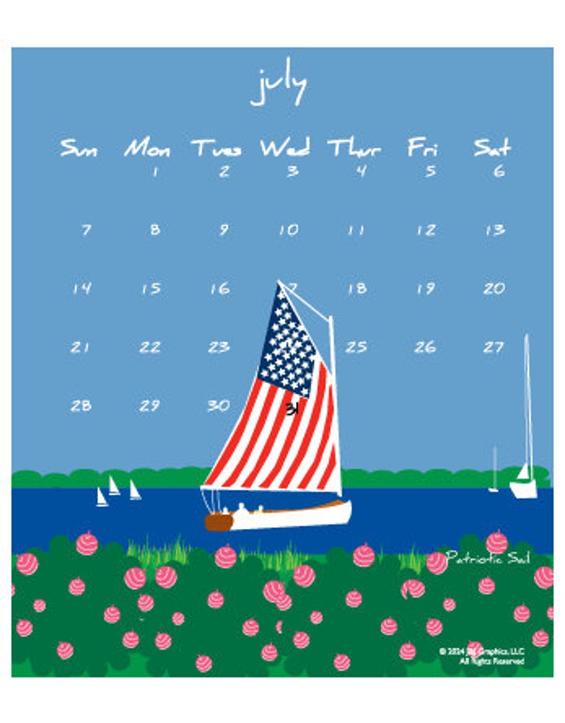 2024 Nantucket Poster Calendar Etsy