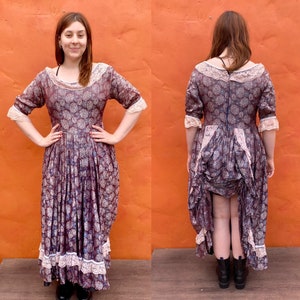 Vintage Hollywood Film Costume Shop Victorian Bustle Dress *  **  Size 12 14