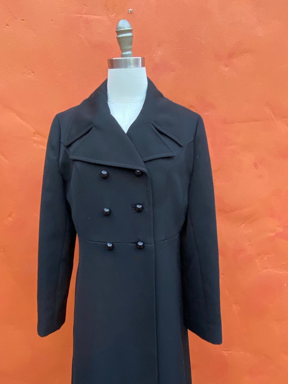 Vintage 1970s Joseph Magnin Black Maxi Coat  * Vi… - image 5