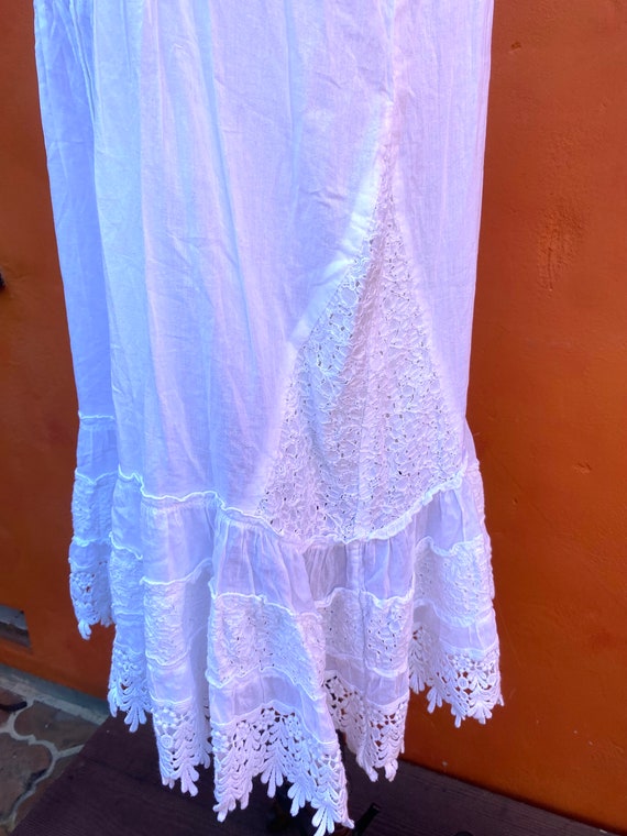 Vintage White Pintucked Cotton Chemise Dress. Rom… - image 7