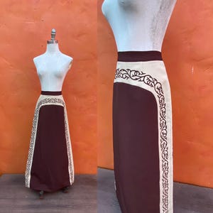 Vintage Edwardian Style Maxi Skirt ** Victorian Suffragette Walking skirt Gothic Dark Academia Dark Cottagecore Thorns ** Small Size 4 6