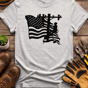 Lineman T-Shirt Electric Lineworker Fathers Day Gift