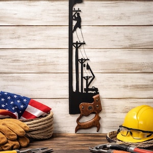 Rustic Lineman Wall Hanger