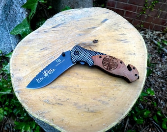 Custom Engraved Lineman Pocket Knife – Personalized Gift for Electricians & Utility Workers