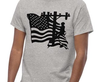 Lineman T-Shirt Electric Lineworker Fathers Day Gift