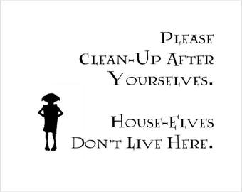 PRINTABLE 8x10 Harry Potter House-Elves On Strike SIGN | Etsy