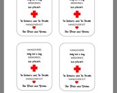 PRINTABLE Hangover Kit Tags - Etsy