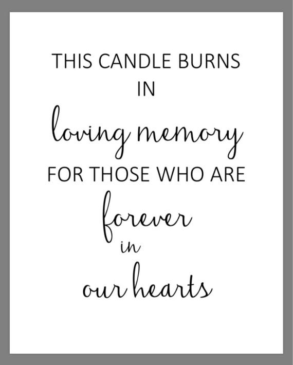 GOLD This Candle Burns In Memory Printable In Memory of Wedding In Memory Sign Wedding Memorial Sign Instant Download 5x7/8x10 TSG