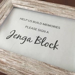 PRINTABLE 5x7 Help Us Build Memories Please Sign a JENGA Block SIGN - Etsy