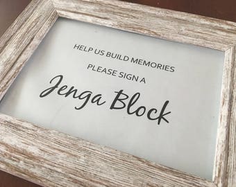 PRINTABLE 5x7 Help Us Build Memories Please Sign a JENGA Block | Etsy
