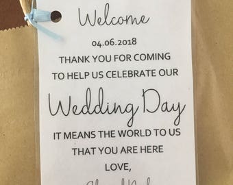PRINTABLE Wedding Hotel Welcome Bag Tag