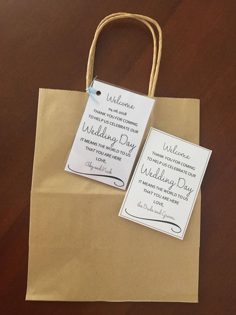 PRINTABLE Wedding Hotel Bag Tag Etsy
