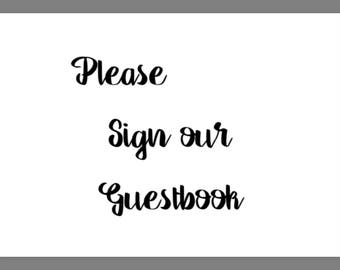 PRINTABLE 5x7 Please Sign Our Guestbook SIGN | Etsy