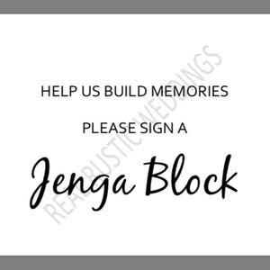 PRINTABLE 5x7 Help Us Build Memories Please Sign a JENGA Block SIGN - Etsy