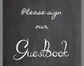 PRINTABLE 5x7 Please Sign Our Guestbook SIGN | Etsy