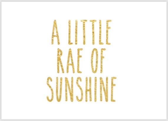 Of sunshine rae Rae of