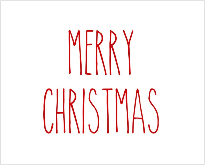4 Printable 8x10 MERRY CHRISTMAS Rae Dunn Inspired Signs - Etsy
