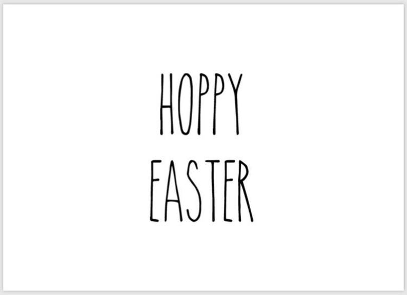 PRINTABLE 5x7 Hoppy Easter RAE DUNN Inspired Sign - Etsy