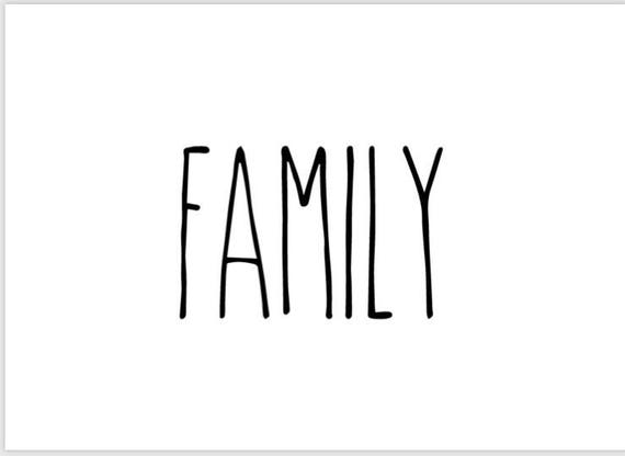 PRINTABLE 5x7 Family RAE DUNN Sign | Etsy