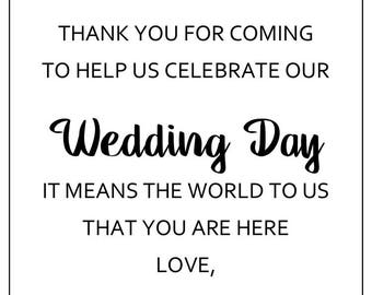 PRINTABLE Wedding Hotel Welcome Bag Tag