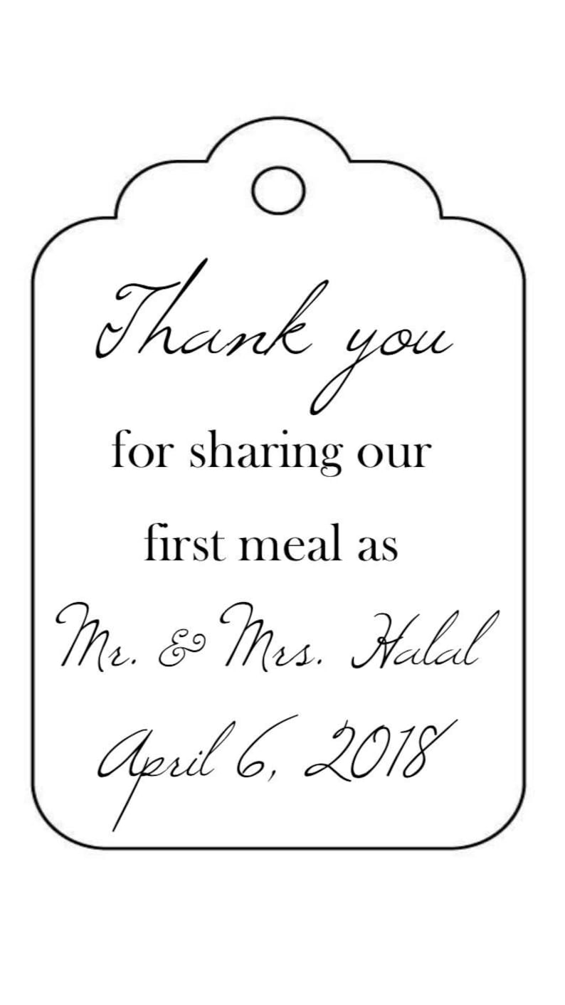 PRINTABLE Wedding Reception Napkin Silverware Tags