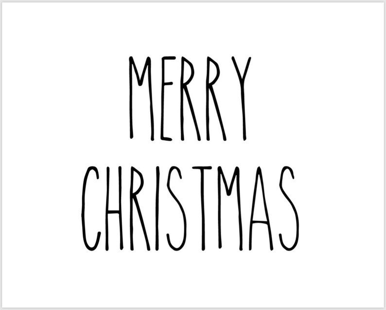 4 Printable 8x10 MERRY CHRISTMAS Rae Dunn Inspired Signs - Etsy