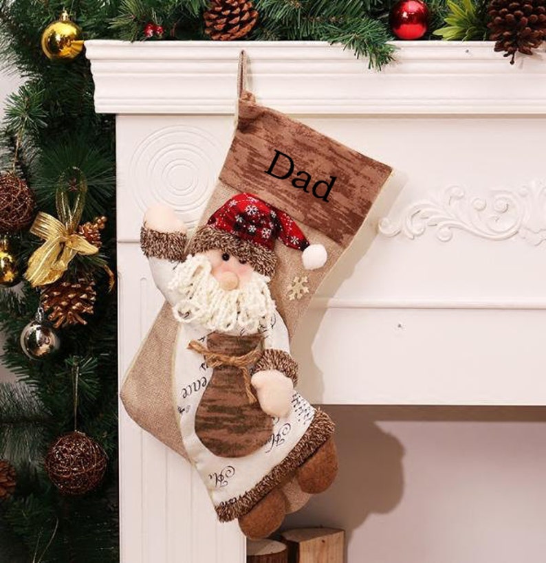 Personalized christmas stocking holidays Decoration snowman monogram christmas stockings christmas ornaments image 3