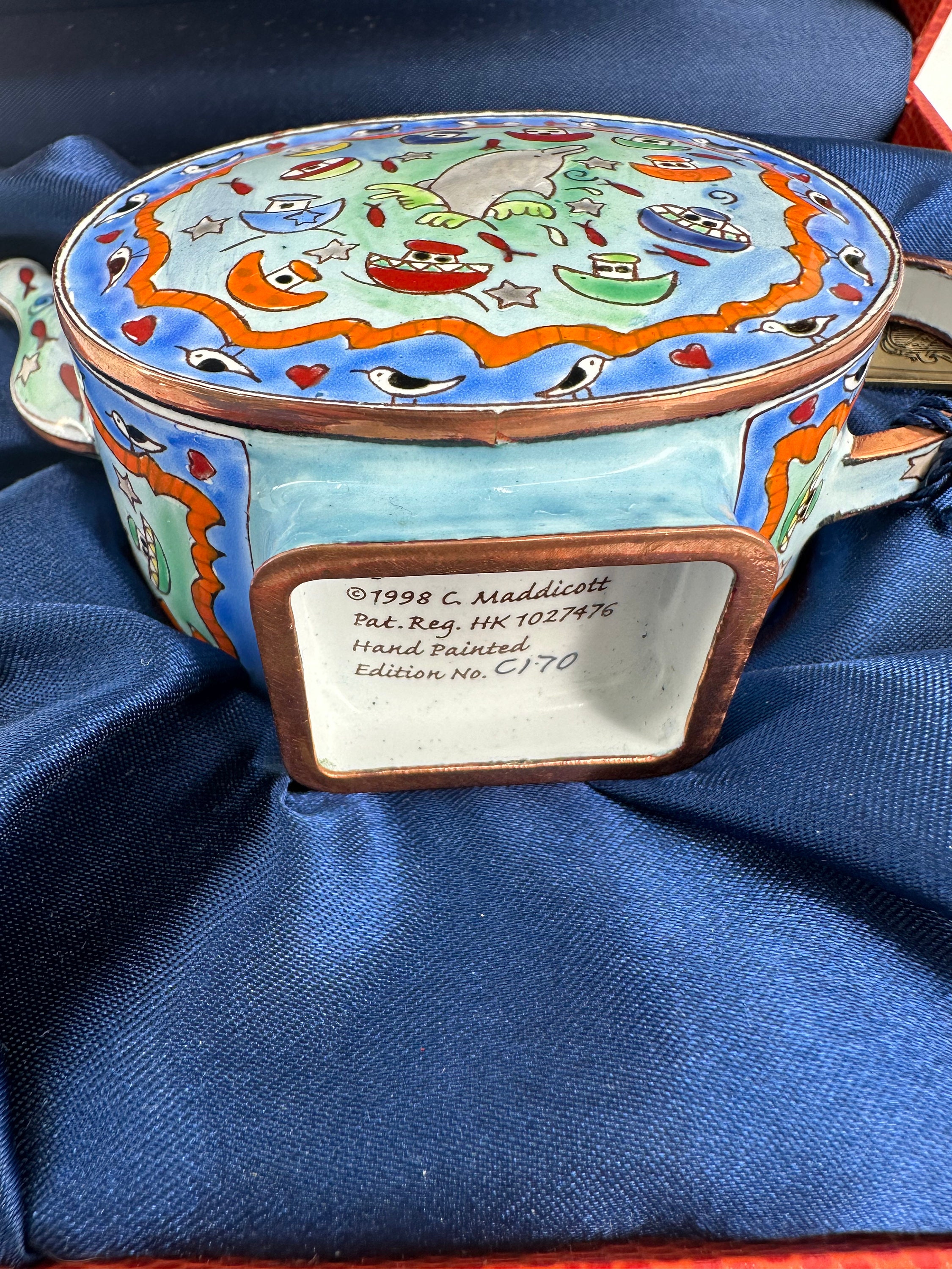 Charlotte Di Vita Dolphin Fantasy Teapot, Hand Painted Limited
