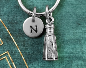 Petit porte-clé sel salière porte-clé poivre porte-clé personnalisé initiale porte-clé breloque sel porte-clé sel pendentif sel porte-clé cadeau nourriture