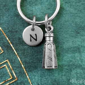 Salt Keychain SMALL Salt Shaker Keyring Pepper Keychain Personalized Initial Keychain Salt Charm Keychain Salt Pendant Keychain Food Gift