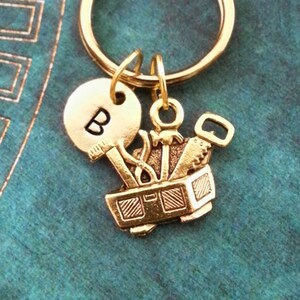 Toolbox Keychain SMALL Tool Box Keyring Personalized Father&#39;s Day Keychain Tools Keychain Dad Keychain Husband Keychain Handyman Keychain