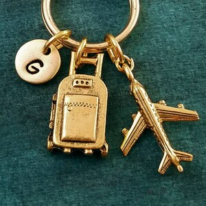 Airplane Keychain SMALL Airplane Keyring Plane Keychain Long Distance Relationship Travel Keychain Luggage Keychain Baggage Keychain Pilot
