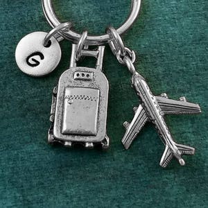 Airplane Keychain SMALL Airplane Keyring Plane Keychain Long Distance Relationship Travel Keychain Luggage Keychain Baggage Keychain Pilot