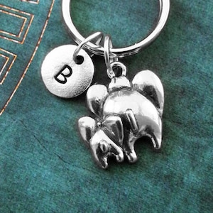 Elephant Keychain SMALL Mama and Baby Elephant Keyring Personalized Keychain Mother&#39;s Day Keychain Mom Keychain Gift for Mom and Daughter