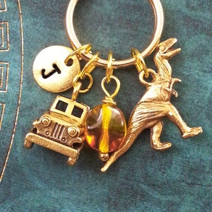 Dinosaurier Schlüsselanhänger kleine T-Rex Keychain personalisierte Keychain Gold LKW Keychain Freund Keychain Tyrannosaurus Bernstein Keychain Schlüsselanhänger
