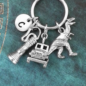 Dinosaur Keychain SMALL T-Rex Keychain Personalized Keychain Boyfriend Keychain Tyrannosaurus Keychain Truck Keychain Flashlight Keychain